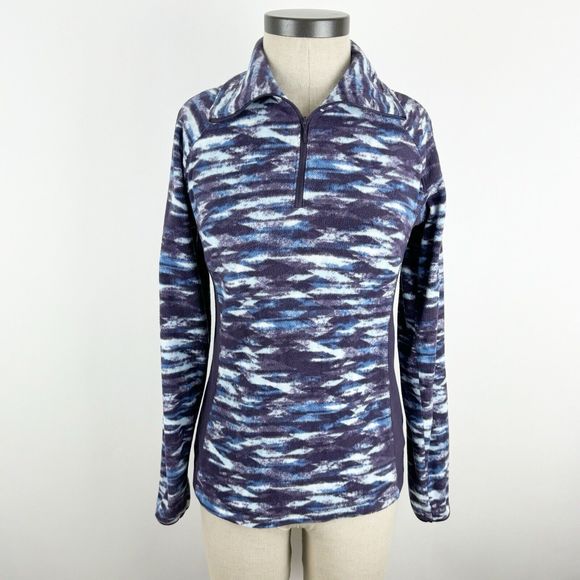 Columbia 1/4 Zip Fleece Pullover Women's Purple Blue Long Sleeve Sweater Small - Picture 1 of 13